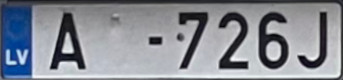 SUV Plate on trailer, A726J